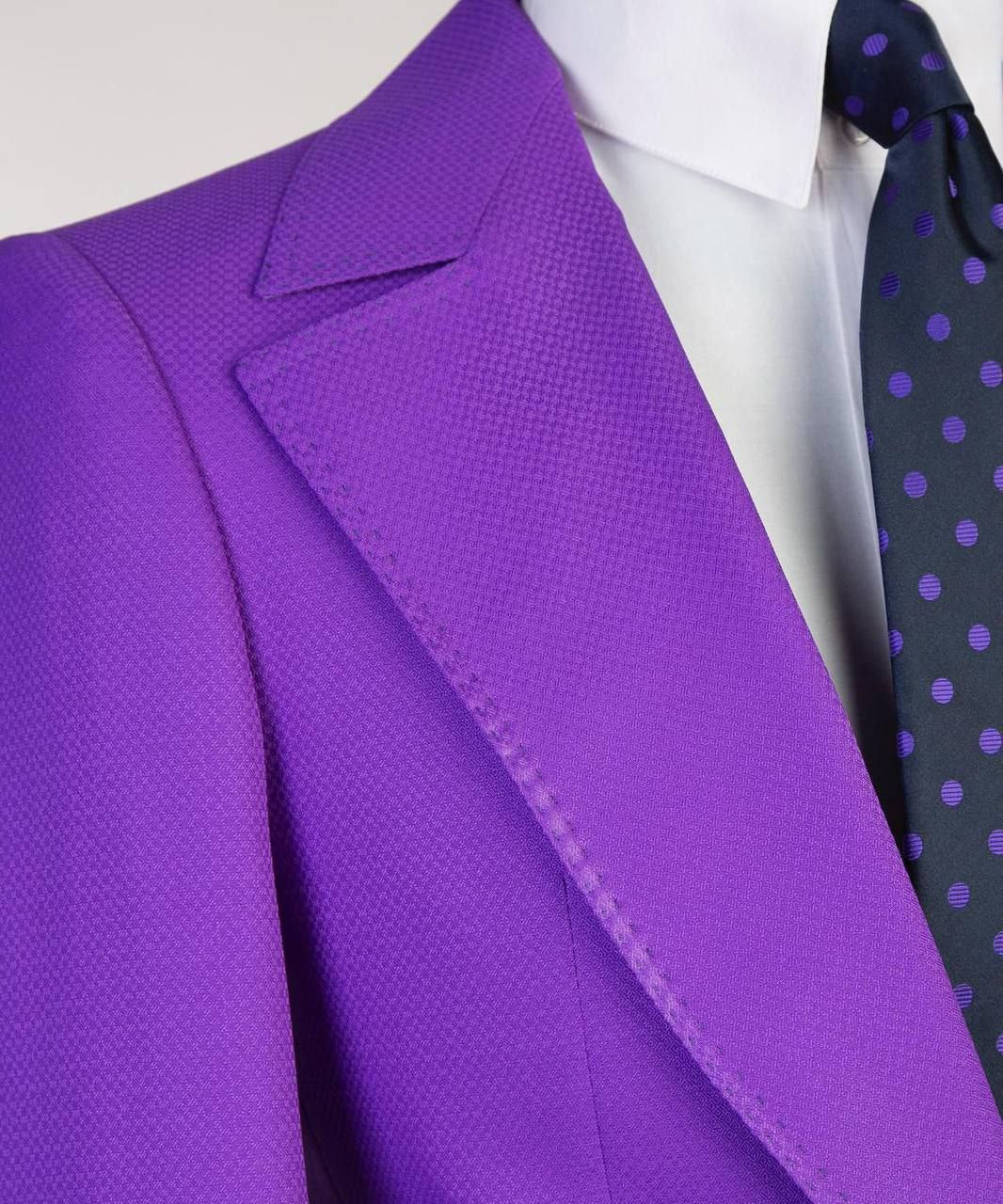 Royal Purple Tailored Suit with Gold Accents